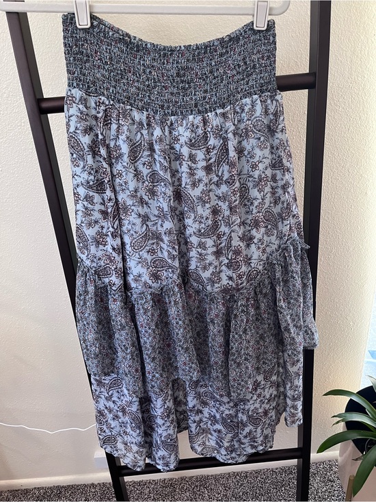 American Eagle Outfitters Dresses & Skirts - American Eagle Outfitters Light Blue Paisley Tiered Skirt